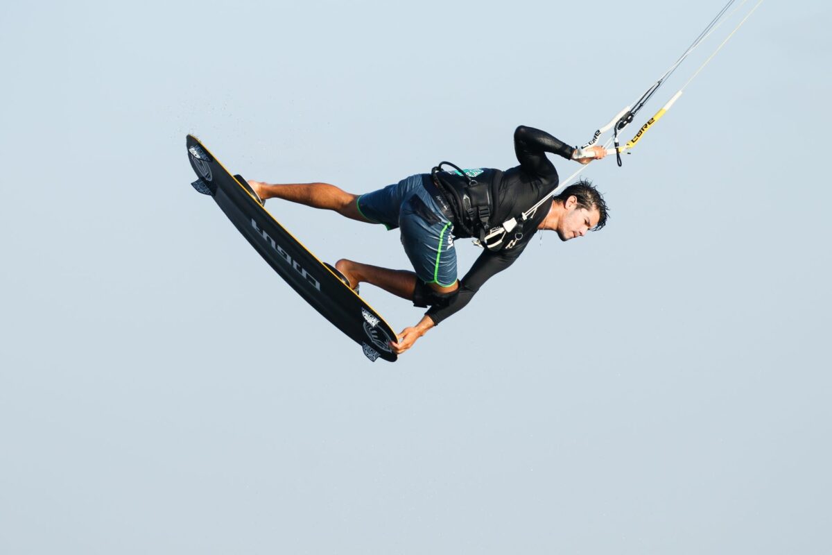 kitesurf saut timing analyse record mètres